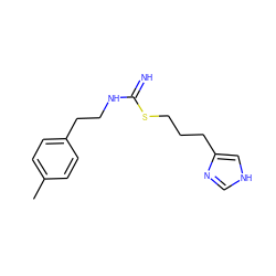 Cc1ccc(CCNC(=N)SCCCc2c[nH]cn2)cc1 ZINC000042922386