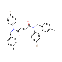 Cc1ccc(CN(C(=O)/C=C/C(=O)N(Cc2ccc(C)cc2)c2ccc(Br)cc2)c2ccc(Br)cc2)cc1 ZINC000150580196