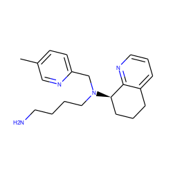 Cc1ccc(CN(CCCCN)[C@@H]2CCCc3cccnc32)nc1 ZINC000066076007