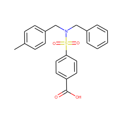 Cc1ccc(CN(Cc2ccccc2)S(=O)(=O)c2ccc(C(=O)O)cc2)cc1 ZINC000115731443