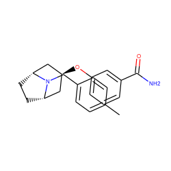 Cc1ccc(CN2[C@H]3CC[C@@H]2C[C@@H](Oc2cccc(C(N)=O)c2)C3)cc1 ZINC000101366352