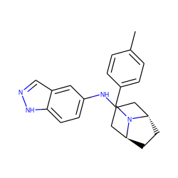 Cc1ccc(CN2[C@H]3CC[C@H]2CC(Nc2ccc4[nH]ncc4c2)C3)cc1 ZINC000100617031
