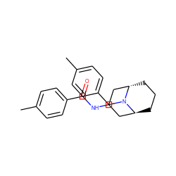 Cc1ccc(CN2[C@H]3CCC[C@H]2CC(NC(=O)c2ccc(C)cc2)C3)cc1 ZINC000001377640