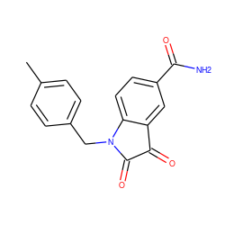 Cc1ccc(CN2C(=O)C(=O)c3cc(C(N)=O)ccc32)cc1 ZINC000003590590