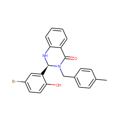 Cc1ccc(CN2C(=O)c3ccccc3N[C@@H]2c2cc(Br)ccc2O)cc1 ZINC000002631588