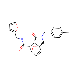 Cc1ccc(CN2C[C@@]34C=C[C@@H](O3)[C@H](C(=O)NCc3ccco3)[C@@H]4C2=O)cc1 ZINC000003645703