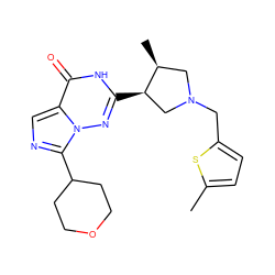 Cc1ccc(CN2C[C@@H](c3nn4c(C5CCOCC5)ncc4c(=O)[nH]3)[C@@H](C)C2)s1 ZINC000205453226