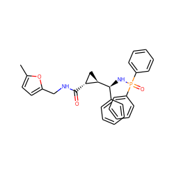 Cc1ccc(CNC(=O)[C@@H]2C[C@H]2[C@@H](NP(=O)(c2ccccc2)c2ccccc2)c2ccccc2)o1 ZINC000064700402