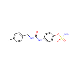 Cc1ccc(CNC(=O)Nc2ccc(OS(N)(=O)=O)cc2)cc1 ZINC000084668444