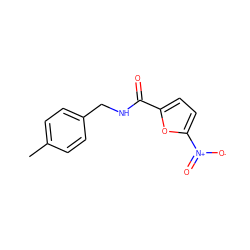 Cc1ccc(CNC(=O)c2ccc([N+](=O)[O-])o2)cc1 ZINC000000183332