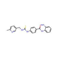 Cc1ccc(CNC(=S)Nc2ccc(C(=O)Nc3ccccc3N)cc2)cn1 ZINC001772602717