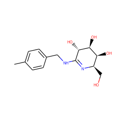 Cc1ccc(CNC2=N[C@H](CO)[C@H](O)[C@H](O)[C@H]2O)cc1 ZINC000200452001