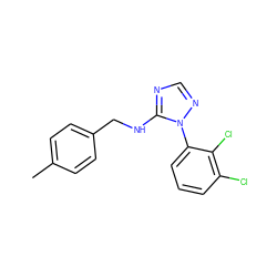 Cc1ccc(CNc2ncnn2-c2cccc(Cl)c2Cl)cc1 ZINC000029126413