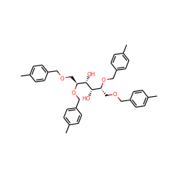 Cc1ccc(COC[C@H](OCc2ccc(C)cc2)[C@H](O)[C@@H](O)[C@@H](COCc2ccc(C)cc2)OCc2ccc(C)cc2)cc1 ZINC000027183790