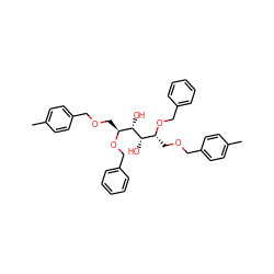 Cc1ccc(COC[C@H](OCc2ccccc2)[C@H](O)[C@@H](O)[C@@H](COCc2ccc(C)cc2)OCc2ccccc2)cc1 ZINC000027185737