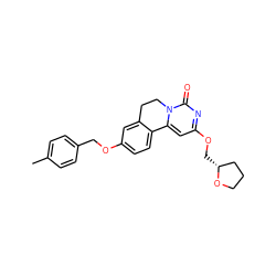 Cc1ccc(COc2ccc3c(c2)CCn2c-3cc(OC[C@@H]3CCCO3)nc2=O)cc1 ZINC000209722843