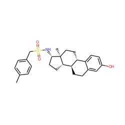 Cc1ccc(CS(=O)(=O)N[C@H]2CC[C@H]3[C@@H]4CCc5cc(O)ccc5[C@H]4CC[C@]23C)cc1 ZINC000082149932