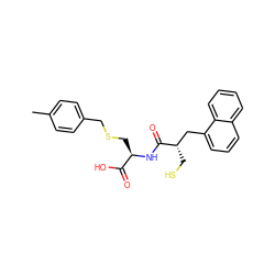 Cc1ccc(CSC[C@@H](NC(=O)[C@@H](CS)Cc2cccc3ccccc23)C(=O)O)cc1 ZINC000026499237