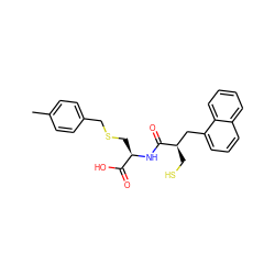 Cc1ccc(CSC[C@@H](NC(=O)[C@H](CS)Cc2cccc3ccccc23)C(=O)O)cc1 ZINC000026492925