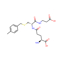 Cc1ccc(CSC[C@@H](NC(=O)CC[C@H](N)C(=O)O)C(=O)NCCC(=O)O)cc1 ZINC000013733604