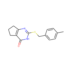 Cc1ccc(CSc2nc3c(c(=O)[nH]2)CCC3)cc1 ZINC000006531058