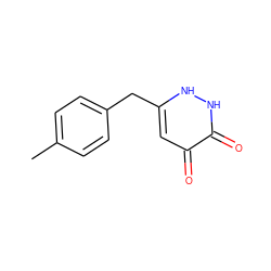 Cc1ccc(Cc2cc(=O)c(=O)[nH][nH]2)cc1 ZINC000205762711