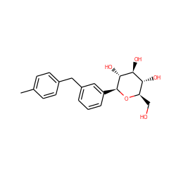 Cc1ccc(Cc2cccc([C@@H]3O[C@H](CO)[C@@H](O)[C@H](O)[C@H]3O)c2)cc1 ZINC000033997720