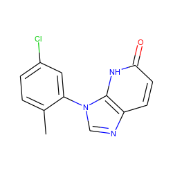 Cc1ccc(Cl)cc1-n1cnc2ccc(=O)[nH]c21 ZINC000118270105