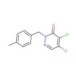 Cc1ccc(Cn2ncc(Cl)c(Cl)c2=O)cc1 ZINC000000138577