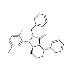 Cc1ccc(F)c([C@H]2[C@@H]3C=CC[C@@H](c4ccccc4)[C@@H]3C(=O)N2Cc2ccccc2)c1 ZINC000013661906