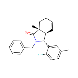 Cc1ccc(F)c([C@H]2[C@@H]3C=CCC[C@@]3(C)C(=O)N2Cc2ccccc2)c1 ZINC000013661959