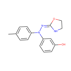 Cc1ccc(N(/N=C2\NCCO2)c2cccc(O)c2)cc1 ZINC000028526068