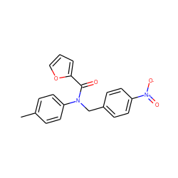 Cc1ccc(N(Cc2ccc([N+](=O)[O-])cc2)C(=O)c2ccco2)cc1 ZINC000000251560