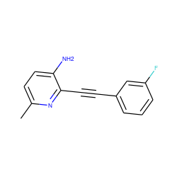 Cc1ccc(N)c(C#Cc2cccc(F)c2)n1 ZINC000003821210