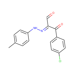 Cc1ccc(N/N=C(\C=O)C(=O)c2ccc(Cl)cc2)cc1 ZINC000096190163