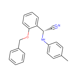 Cc1ccc(N[C@@H](C#N)c2ccccc2OCc2ccccc2)cc1 ZINC000000987632