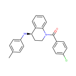 Cc1ccc(N[C@@H]2CCN(C(=O)c3ccc(Cl)cc3)c3ccccc32)cc1 ZINC000103181747