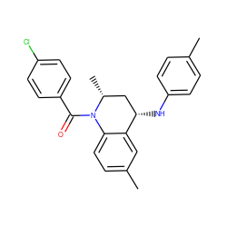 Cc1ccc(N[C@H]2C[C@@H](C)N(C(=O)c3ccc(Cl)cc3)c3ccc(C)cc32)cc1 ZINC000004797999