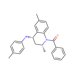 Cc1ccc(N[C@H]2C[C@@H](C)N(C(=O)c3ccccc3)c3ccc(C)cc32)cc1 ZINC000013490217