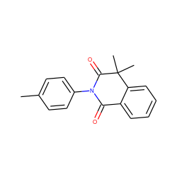 Cc1ccc(N2C(=O)c3ccccc3C(C)(C)C2=O)cc1 ZINC000002913210