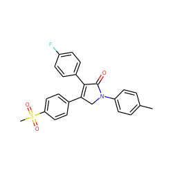 Cc1ccc(N2CC(c3ccc(S(C)(=O)=O)cc3)=C(c3ccc(F)cc3)C2=O)cc1 ZINC000029470095