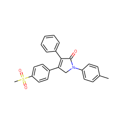 Cc1ccc(N2CC(c3ccc(S(C)(=O)=O)cc3)=C(c3ccccc3)C2=O)cc1 ZINC000029467685