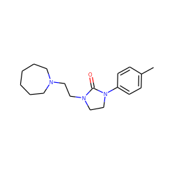 Cc1ccc(N2CCN(CCN3CCCCCC3)C2=O)cc1 ZINC000049053375