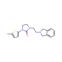 Cc1ccc(N2CCN(CCN3Cc4ccccc4C3)C2=O)s1 ZINC000043064306