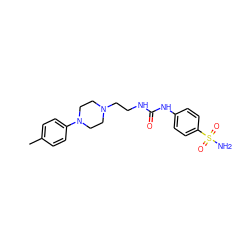 Cc1ccc(N2CCN(CCNC(=O)Nc3ccc(S(N)(=O)=O)cc3)CC2)cc1 ZINC001772633104