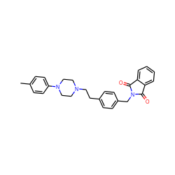 Cc1ccc(N2CCN(CCc3ccc(CN4C(=O)c5ccccc5C4=O)cc3)CC2)cc1 ZINC000213941838