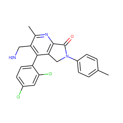 Cc1ccc(N2Cc3c(nc(C)c(CN)c3-c3ccc(Cl)cc3Cl)C2=O)cc1 ZINC000034806311