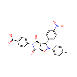 Cc1ccc(N2O[C@H]3C(=O)N(c4ccc(C(=O)O)cc4)C(=O)[C@H]3[C@@H]2c2ccc([N+](=O)[O-])cc2)cc1 ZINC000084689118