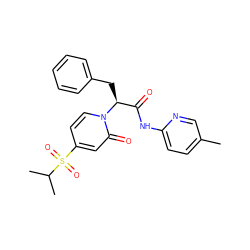 Cc1ccc(NC(=O)[C@H](Cc2ccccc2)n2ccc(S(=O)(=O)C(C)C)cc2=O)nc1 ZINC000071295685