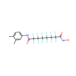 Cc1ccc(NC(=O)C(F)(F)C(F)(F)C(F)(F)C(F)(F)C(F)(F)C(F)(F)C(=O)NO)cc1C ZINC000082158281